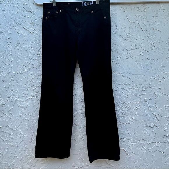 Premium Denim Women's Size 14 Black Straight Leg Cut Cotton Blend Jeans - Picture 4 of 13